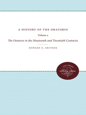 cover image of A History of the Oratorio